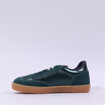 Victoria Berlin Metallic Gumsole Trainer - Green Metallic